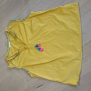 Boden Yellow Tank Top with Tassel Detail